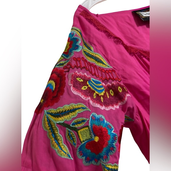 Vintage Collection Western Floral Embroidered Tunic Blouse XL - Picture 3 of 5